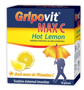 ZDROVIT GRIPOVIT MAX C HOT LEMON * 10 PLICURI