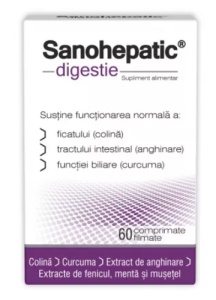 ZDROVIT SANOHEPATIC DIGESTIE * 60 COMPRIMATE FILMATE