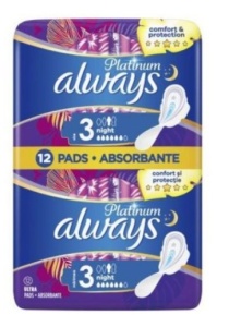 ABSORBANTE ALWAYS PLATINUM DAY * 12 BUC