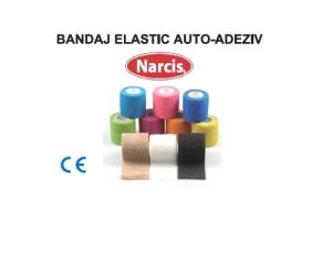 BANDAJ ELASTIC AUTOADEZIV COLORAT 10CM x 4.5M, NARCIS 2026N