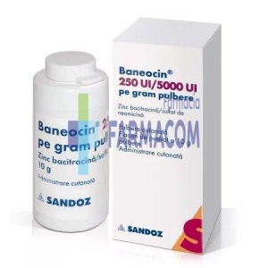 Baneocin pulbere, 10 g, Sandoz