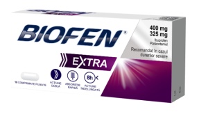 Biofen Extra, 400 mg/325mg, 10 comprimante, Biofarm