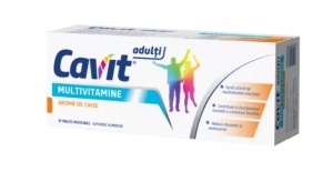 Cavit adulti Multivitamine cu aroma de caise, 20 comprimate masticabile