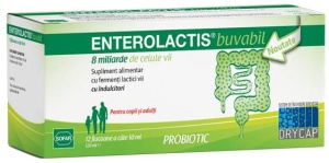 ENTEROLACTIS SOLUTIE BUVABILA * 12 FLACOANE/10 ML