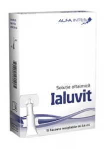 Ialuvit solutie oftalmica, 15 flacoane x 0.6 ml, Alfa Intens
