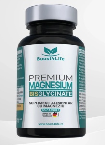MAGNEZIU BISGLICINAT PREMIUM 815 MG * 60 CAPSULE VEGANE, BOOST4LIFE 0368