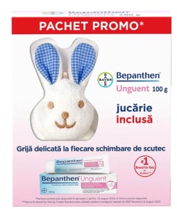 PACHET PROMOȚIONAL BEPANTHEN 5% UNGUENT * 100 G + JUCARIE IEPURAS BLEU 4578