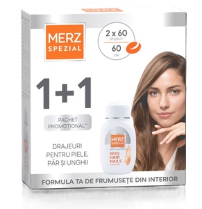 PACHET PROMOTIONAL MERZ SPEZIAL PENTRU PIELE PAR SI UNGHII * 2x60 DRAJEURI