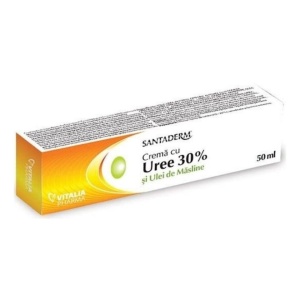 SANTADERM CREMA CU UREE 30% SI ULEI MASLINE * 50 ML