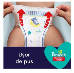 SCUTECE-CHILOTEL DE NOAPTE PAMPERS NIGHT PANTS, MARIMEA 5, 12-17 KG * 22 BUC - Img 3