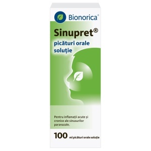 Sinupret picaturi orale, solutie 10 ml, Bionorica