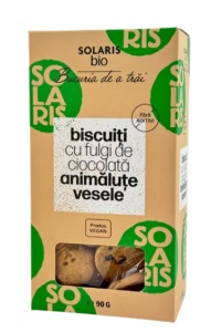 SOLARIS BISCUITI ANIMALUTE VESELE CU FULGI DE CIOCOLATA * 90 G