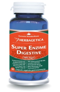 SUPER ENZIME DIGESTIVE * 30 CAPSULE, HERBAGETICA