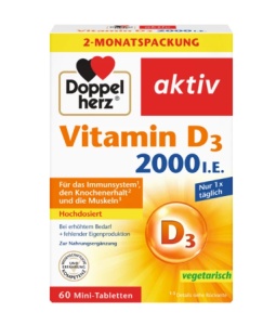 AKTIV VITAMINA D3 2000 UI * 60 COMPRIMATE, DOPPELHERZ