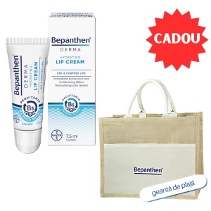 BEPANTHEN DERMA CREMA HIDRATANTA BUZE*7.5 ML + GEANTA PLAJA CADOU 4173