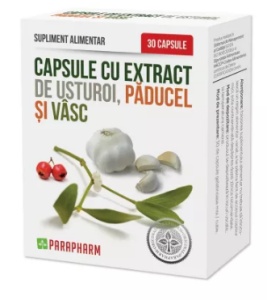 Capsule cu extract de usturoi paducel si vasc, 30 capsule, Parapharm