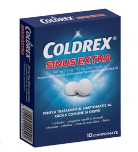 COLDREX SINUS EXTRA 500 MG/3 MG/50 MG * 10 COMPRIMATE
