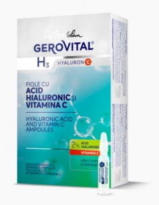 GEROVITAL H3 HYALURON C FIOLE CU ACID HIALURONIC+VITAMINA C 10 FIOLEX2 ML 4910