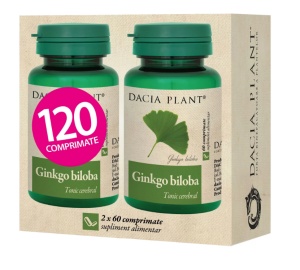 GINKGO BILOBA * 60 COMPRIMATE, PACHET 1+1 GRATIS, DACIA PLANT