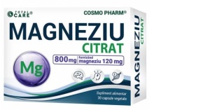 Magneziu Citrat, 800 mg, 30 capsule, Cosmo Pharm