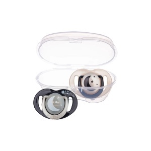 MAMAJOO SUZETE CU DESIGN ORTODONTIC PEARL&BLACK 0+ LUNI*2 BUC MMJ4555