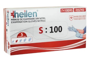 MANUSI EXAM HEILEN NITRIL NEPUDRATE ALBASTRU MAR.S * 100 BUC