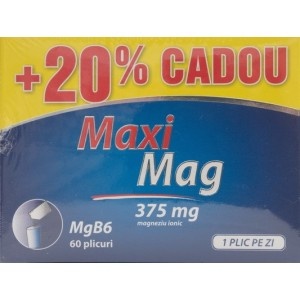 MAXIMAG 375 MG, 60 PLICURI+20% CADOU, ZDROVIT
