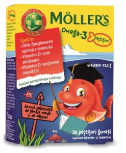 MOLLERS OMEGA 3*36 PESTISORI GUMATI CAPSUNI+TOTAL*14CPS+14