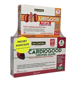 PACHET CARDIOGOOD THROMBOGUARD * 30 CAPSULE + URIGOOD FORTE * 20 CAPSULE, ONLY NATURAL