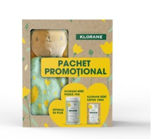 PACHET KLORANE BEBE PUDRA TOALETA*75G + SAPUN*100G + IEPURAS DE PLUS 3992