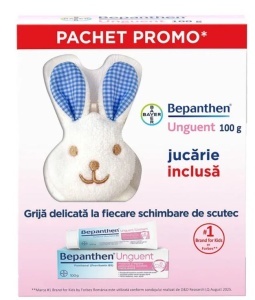 PACHET PROMOȚIONAL BEPANTHEN 5% UNGUENT * 100 G + JUCARIE IEPURAS BLEU 4578
