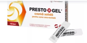 Prestogel crema solida, 10 supozitoare