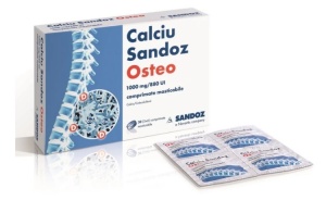 Sandoz Calciu Osteo x 30 comprimate masticabile