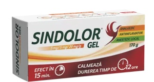 Sindolor gel, 5 mg/5 mg/20 mg/g, 170 g, Fiterman