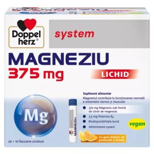 SYSTEM MAGNEZIU 375 MG * 30 FIOLE UNIDOZE, DOPPELHERZ (20+10)
