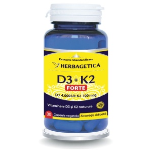 VITAMINA D3+K2 FORTE * 30 CAPSULE, HERBAGETICA