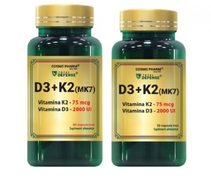 VITAMINA D3+K2 SOFTGEL * 60 CAPSULE + 30 CAPSULE COSMO PHARM
