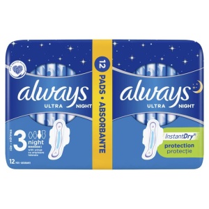 ABSORBANTE ALWAYS DUO ULTRA NIGHT * 12 BUC