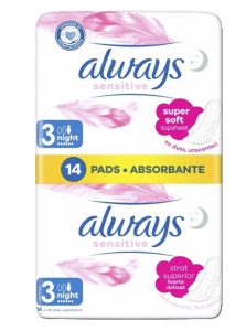 ABSORBANTE ALWAYS SENSITIVE NIGHT * 14 BUC 2154