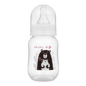 AKUKU BIBERON CU TETINA SILICON 125ML 0+ A0004