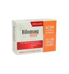 BILOMAG FORTE CIRCULATIE, 90 CAPSULE + 30 CAPSULE CADOU, ZDROVIT