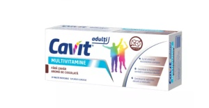 Cavit Adulti multivitamine cu aroma de ciocolata fara zahar, 20 tablete masticabile