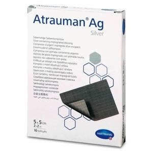 COMPRESE ATRAUMAN AG CU UNG NEUTRU 5CM/5CM*10BUC 499571