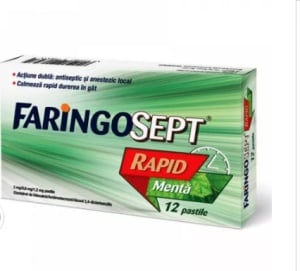 FARINGOSEPT RAPID MENTA 2MG/0.6MG/1.2MG * 12 PAST