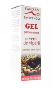 FAVIVENOM GEL PENTRU MASAJ CU VENIN DE VIPERA * 50 ML, FAVISAN