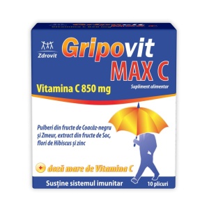 GRIPOVIT MAX C * 10 PLICURI, ZDROVIT