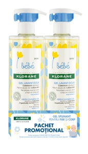 KLORANE BEBE GEL SPUMANT * 500 ML 1+1 PACHET PROMO 3374