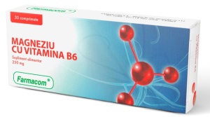 Magneziu + Vitamina B6, 30 comprimate, Farmacom