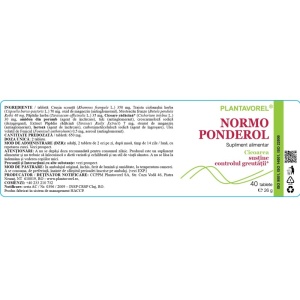 Normoponderol, 40 comprimate, Plantavorel - Img 3