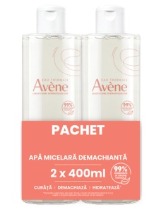 PACHET PROMOTIONAL AVENE APA MICELARA DEMACHIANTA * 400 ML / 2 BUC